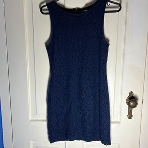 Navy Blue Lace Dress